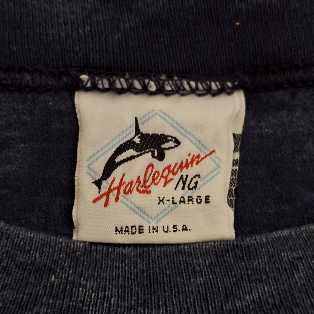 Vintage 90's AOP Grey Wolf Blue Men's Shirt Sz XL Single Stitch Made In USA - Picture 11 of 16